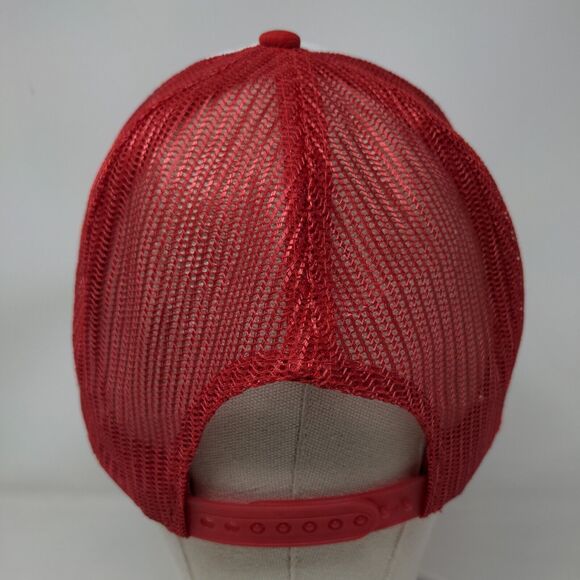 Mustang GT Snapback Mesh Back Rope Trucker Hat Red Adult Fit All Mad Hatter - Picture 5 of 8